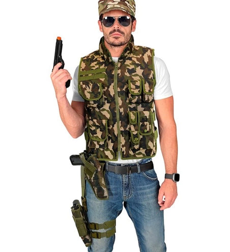 E-Carnavalskleding.nl Tactisch rechter been holster camouflage Joep