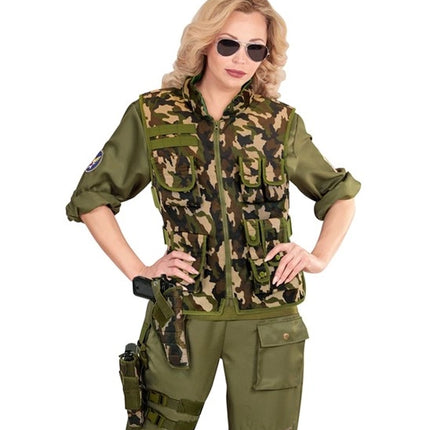 E-Carnavalskleding.nl Tactisch rechter been holster camouflage Joep