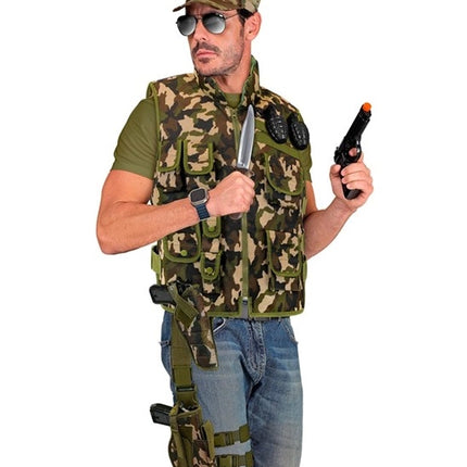 E-Carnavalskleding.nl Tactisch rechter been holster camouflage Joep