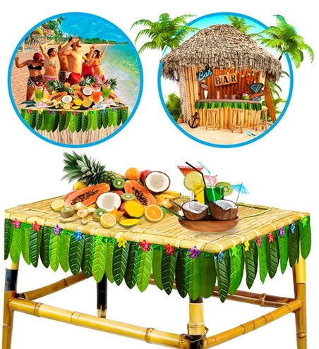 E-Carnavalskleding.nl Tafelrandversiering tropical met bananenblad 275cm