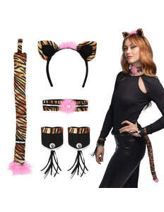 E-Carnavalskleding.nl Tijger verkleed set accessoires