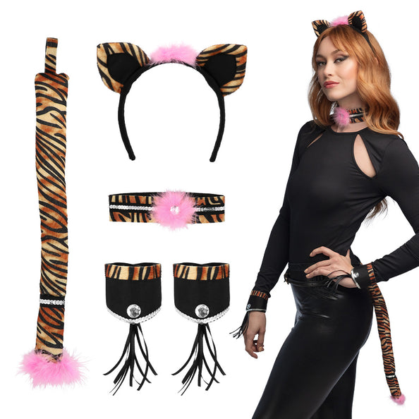E-Carnavalskleding.nl Tijger verkleed set accessoires