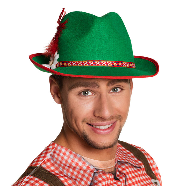 E-Carnavalskleding.nl Tirol hoedje groen
