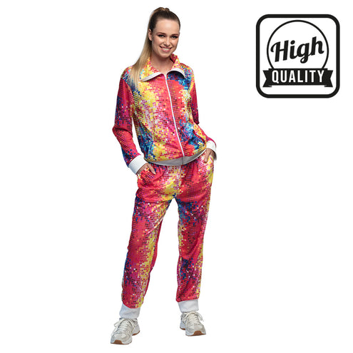 E-Carnavalskleding.nl Trainingspak Disco babe premium
