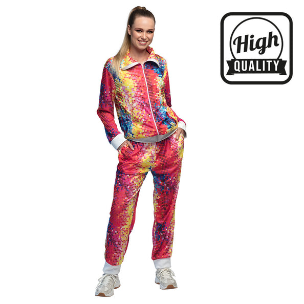 E-Carnavalskleding.nl Trainingspak Disco babe premium