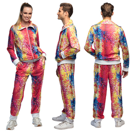 E-Carnavalskleding.nl Trainingspak Disco babe premium