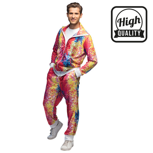 E-Carnavalskleding.nl Trainingspak Disco dude premium