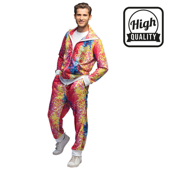 E-Carnavalskleding.nl Trainingspak Disco dude premium