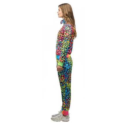 E-Carnavalskleding.nl Trainingspak Leopard Art babe UV