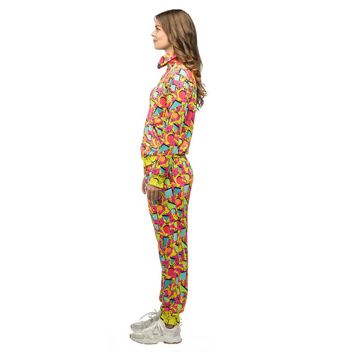 E-Carnavalskleding.nl Trainingspak Pop Art babe UV