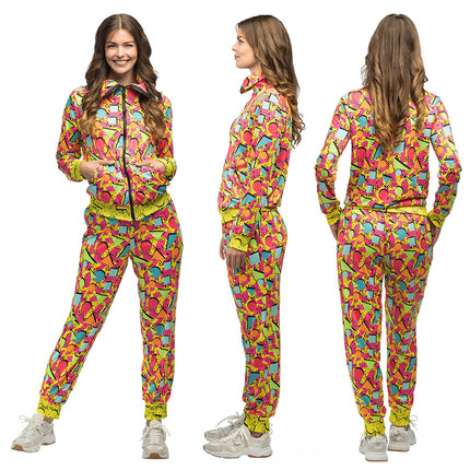 E-Carnavalskleding.nl Trainingspak Pop Art babe UV