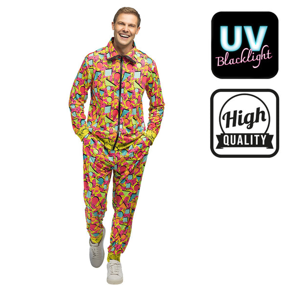 E-Carnavalskleding.nl Trainingspak Pop Art dude UV
