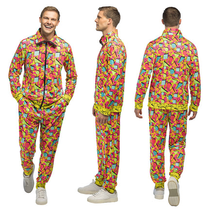 E-Carnavalskleding.nl Trainingspak Pop Art dude UV