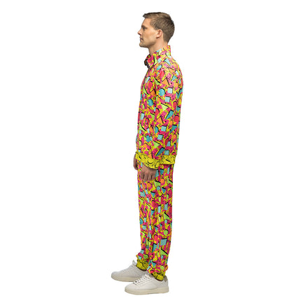E-Carnavalskleding.nl Trainingspak Pop Art dude UV