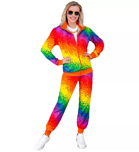 E-Carnavalskleding.nl Trainingspak regenboog pixels