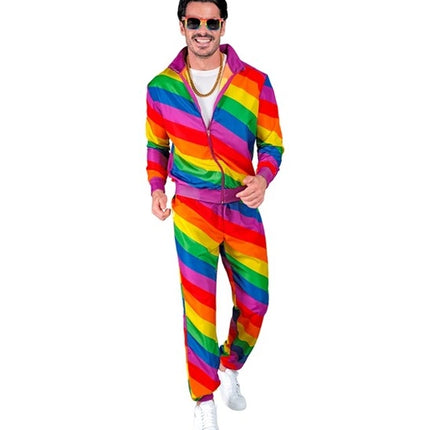 E-Carnavalskleding.nl Trainingspak regenboog Pride