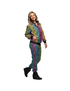 E-Carnavalskleding.nl Trainingspak Regenboogpanter babe