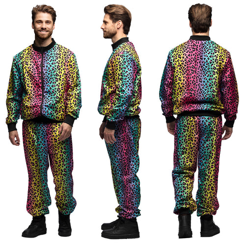 E-Carnavalskleding.nl Trainingspak Regenboogpanter dude