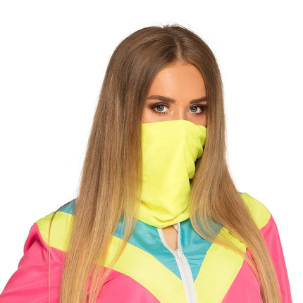E-Carnavalskleding.nl Trainingspak Retro babe neon roze