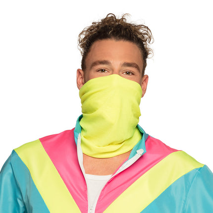 E-Carnavalskleding.nl Trainingspak Retro dude neon blauw