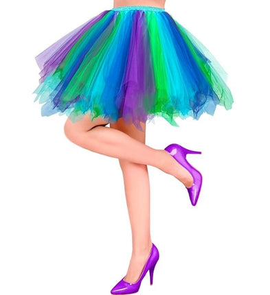 E-Carnavalskleding.nl Tutu blauw/lichtblauw/groen Guus
