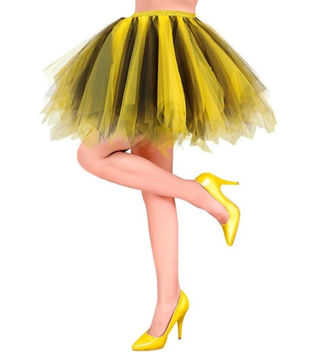 E-Carnavalskleding.nl Tutu geel/zwart Nora bijtjek