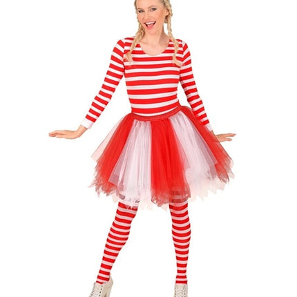 E-Carnavalskleding.nl Tutu rood/wit Yara
