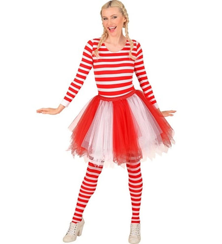 E-Carnavalskleding.nl Tutu rood/wit Yara