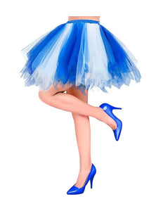 E-Carnavalskleding.nl Tutu wit/blauw Timo