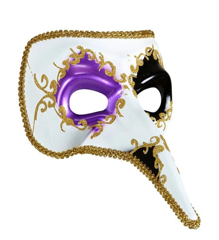E-Carnavalskleding.nl Venetiaans masker met lange neus Venice