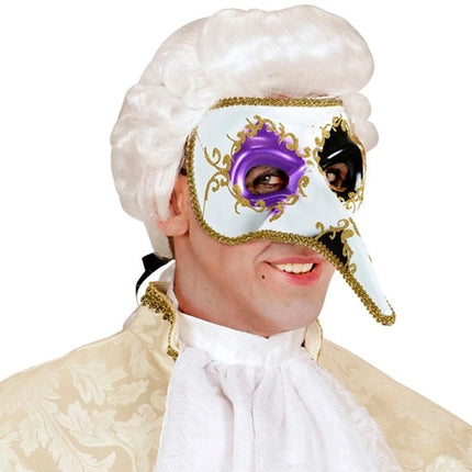 E-Carnavalskleding.nl Venetiaans masker met lange neus Venice