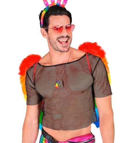 E-Carnavalskleding.nl Veren vleugels regenboog opvouwbaar 50 x 50cm Thijs