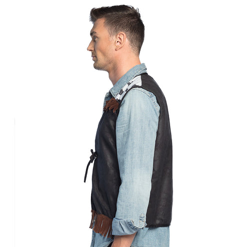 E-Carnavalskleding.nl Vest Western zwart cowboy