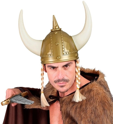 E-Carnavalskleding.nl Viking helm gehamerd met vlechten Daan