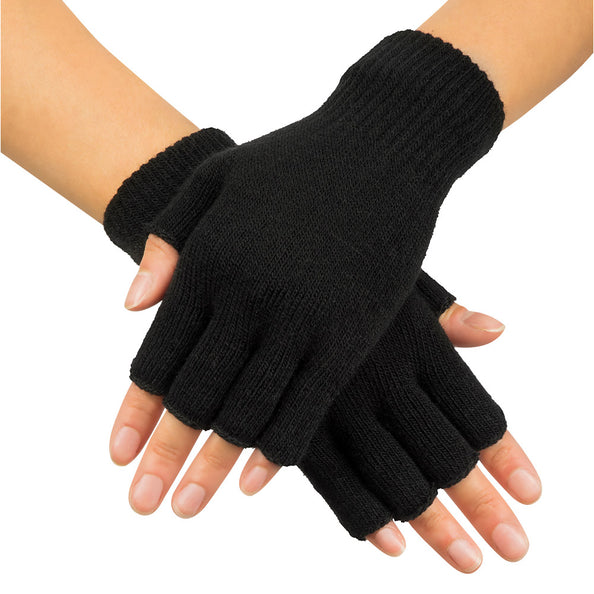E-Carnavalskleding.nl Vingerloze handschoenen zwart