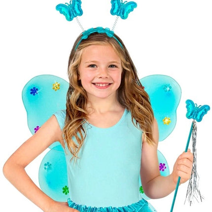 E-Carnavalskleding.nl Vlinder set blauw Noah