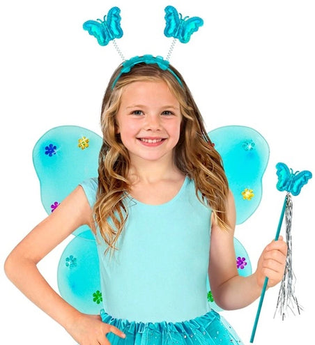 E-Carnavalskleding.nl Vlinder set blauw Noah