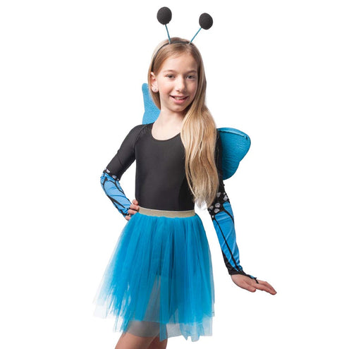 E-Carnavalskleding.nl Vlinder verkleed set blauw kind