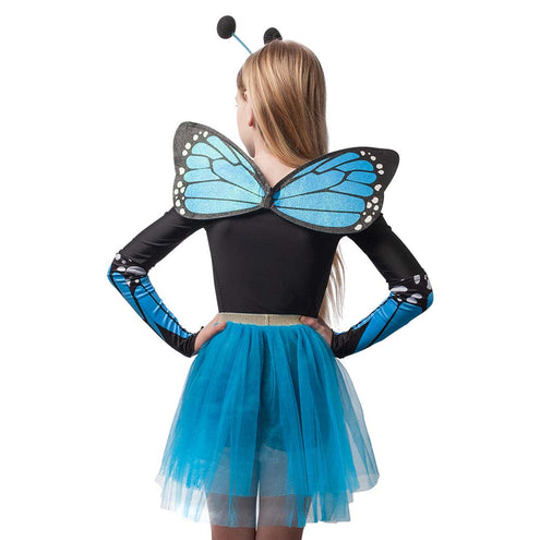 E-Carnavalskleding.nl Vlinder verkleed set blauw kind