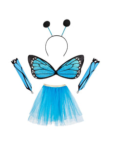E-Carnavalskleding.nl Vlinder verkleed set blauw kind