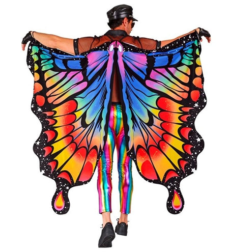 E-Carnavalskleding.nl Vlinder vleugels regenboog 175 x 140cm Sara
