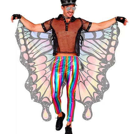 E-Carnavalskleding.nl Vlinder vleugels regenboog 175 x 140cm Sara