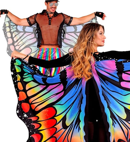 E-Carnavalskleding.nl Vlinder vleugels regenboog 175 x 140cm Sara