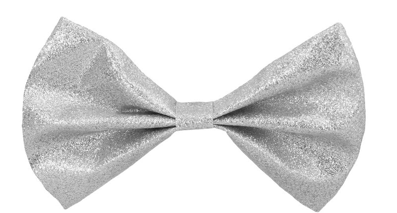 E-Carnavalskleding.nl Vlinderstrik Glitter zilver