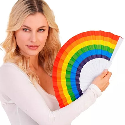 E-Carnavalskleding.nl Waaier regenboog Anouk