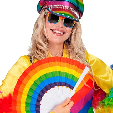 E-Carnavalskleding.nl Waaier regenboog Anouk
