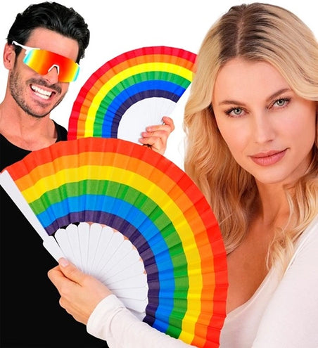 E-Carnavalskleding.nl Waaier regenboog Anouk