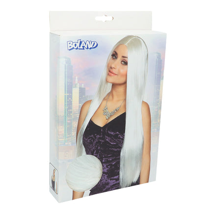 E-Carnavalskleding.nl Witte lange haren pruik Charming