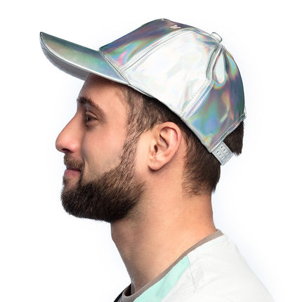 E-Carnavalskleding.nl Zilveren pet holografisch