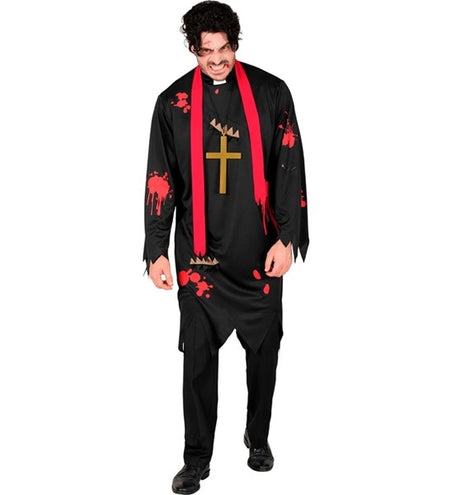 E-Carnavalskleding.nl Zombie priester kostuum horror Henk
